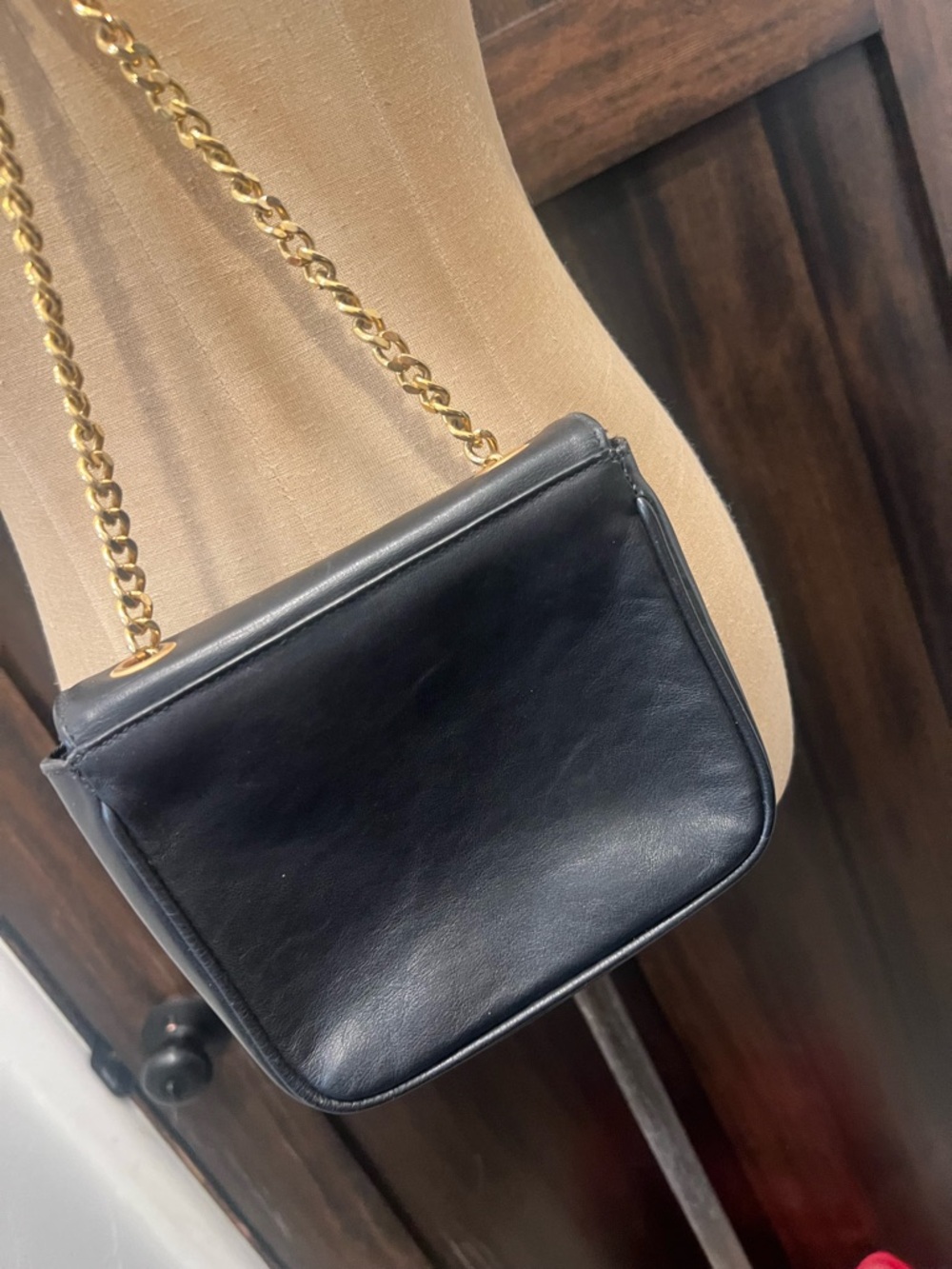 Paloma Picasso Black Leather Crossbody with Gold Chain and 'X' Accent - Picture 6 of 11